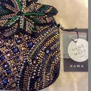 Zara handmade crossbody pineapple bag